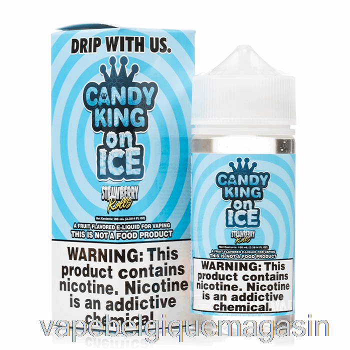 Vape Shop Bruxelles Ice Fraise Rolls - Candy King On Ice - 100ml 3mg